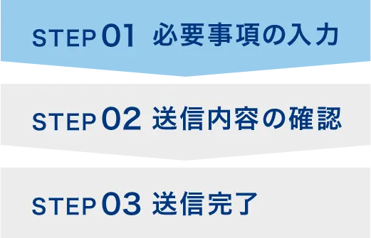 ステップ01 必要事項の入力