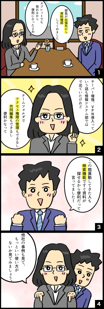 Dropboxの主な機能漫画版