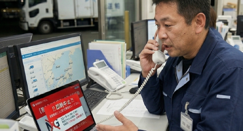 運行管理者側の画面