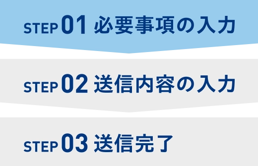 ステップ01 必要事項の入力